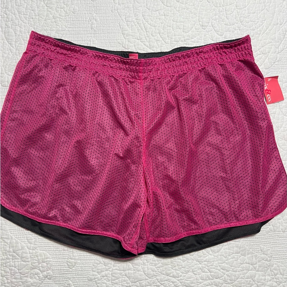 Vibrant Pink Women's Athletic Mesh Shorts